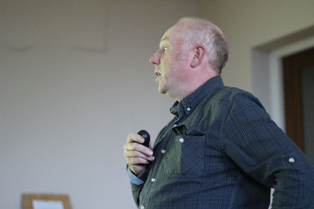 Richard Baines from the Turtle Dove Project gives a talk