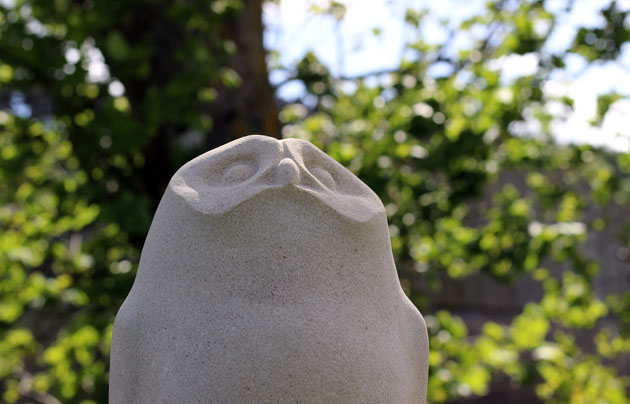 Tawny Owl Sculpture carved in sandstone